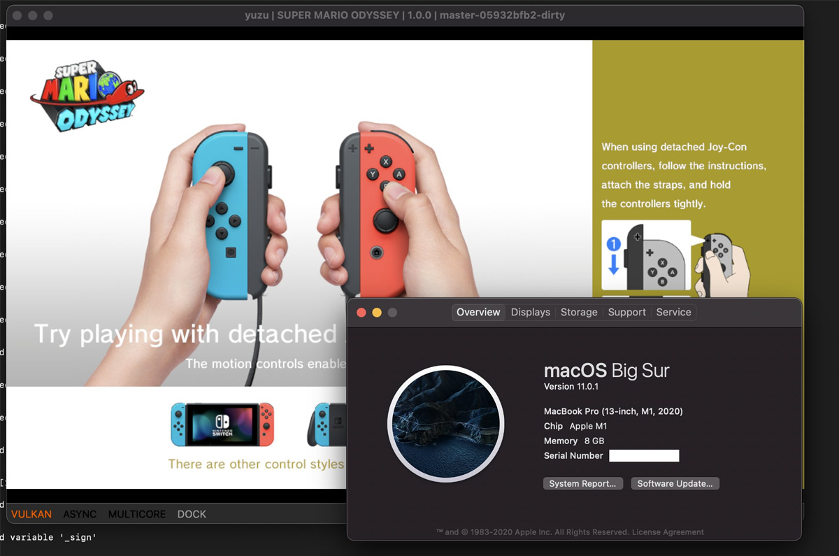 M1チップ搭載Mac「任天堂Switchのゲーム」が動く / 使用したエミュレータと動画を公開