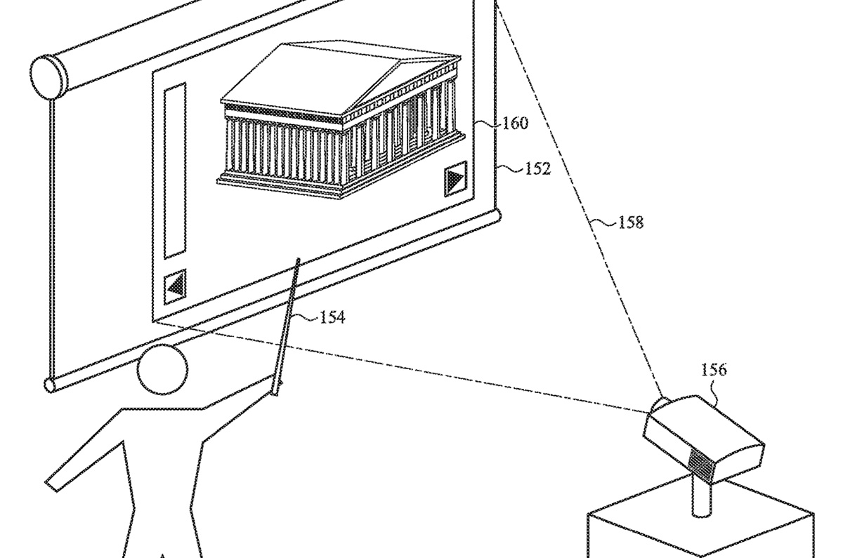 Apple、プロジェクターから投影された壁が入力デバイスに 未来のSF映画のような特許