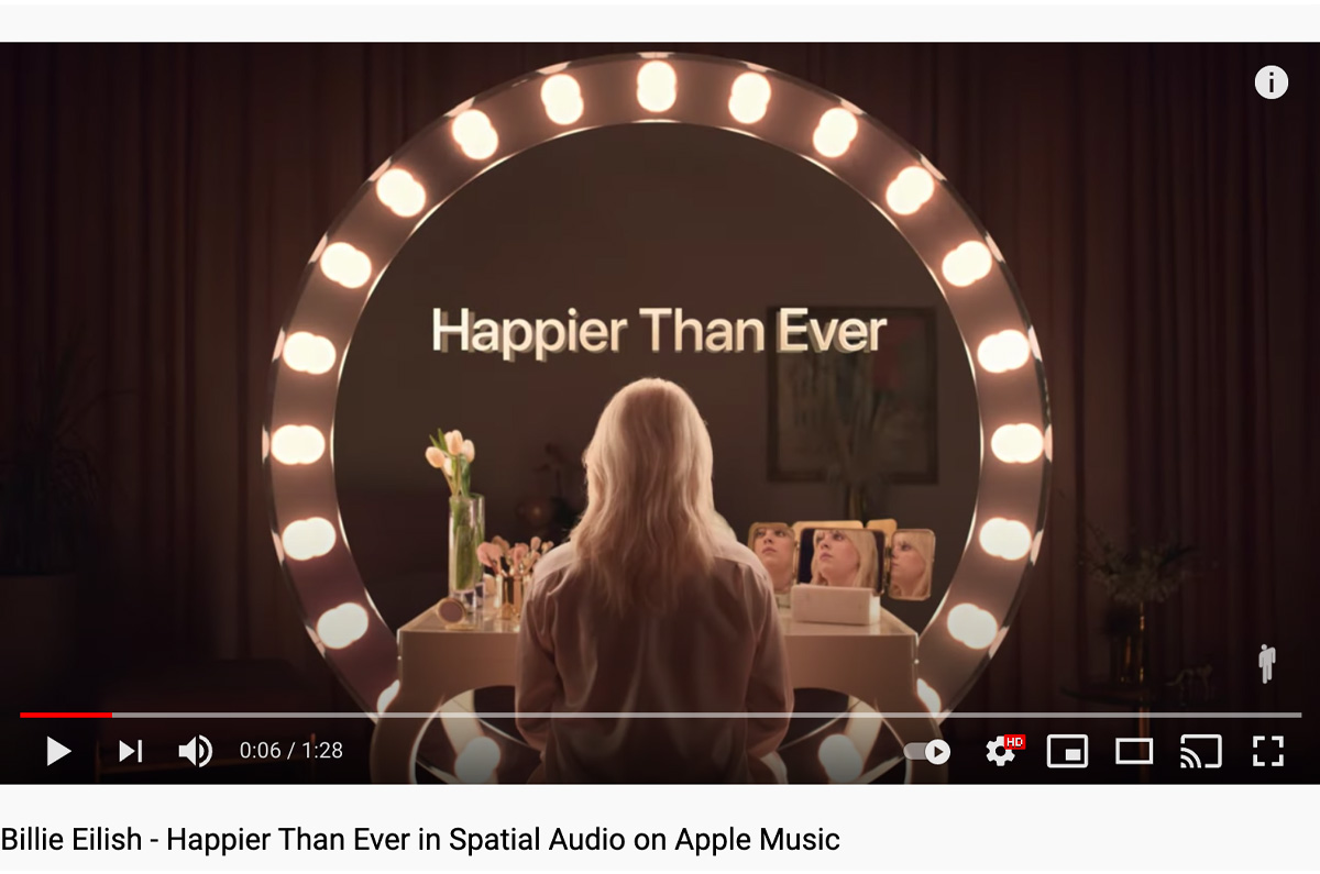 Apple、Billie Eilishとタイアップで90秒のYouTube動画